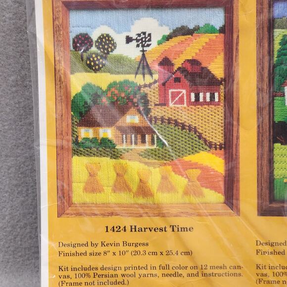 1424 HARVEST TIME By Kevin Burgess Embroidery Kit 8"x10" The Creative Circle NIP - Picture 4 of 5